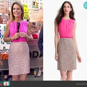 Kate Spade Pink Silk and Tweed Shift Dress Size 2 Women's